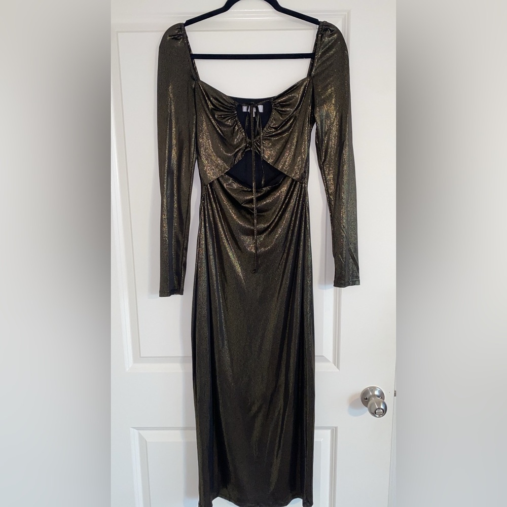 NSR shimmer midi  cut out dress in great condition size S